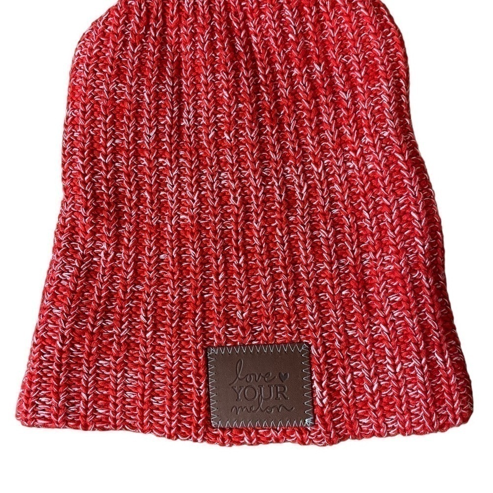 Love Your Melon Heather Red Knit Beanie Women's One Size